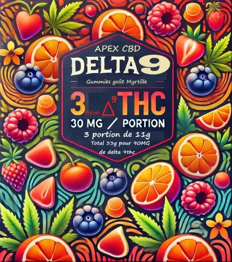 Gummies Myrtille 30 MG Delta 9  THC 